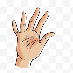 画手指图片_举手剪贴画矢量图的一只手与一些