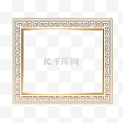 古希腊雅典娜图片_具有无缝蜿蜒图案的矩形金色边框