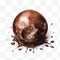 巧克力炸弹水彩画
