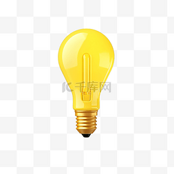 黄色灯泡与教育图片_3d 指向手指与黄色灯泡孤立的想法