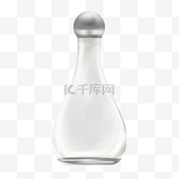 玻璃酒瓶图片_圆形透明玻璃瓶