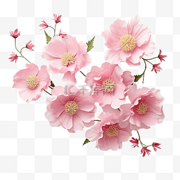 粉紅色的花朵裝飾