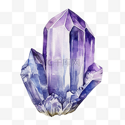 水晶紫龙晶水彩插图