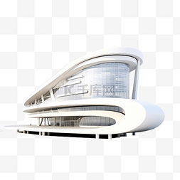 未来设计师图片_现代和未来派建筑 3D 渲染的图像