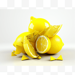 碎了图片_一些柠檬碎了