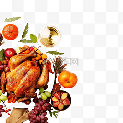 感恩节庆祝活动，火鸡食品和秋季