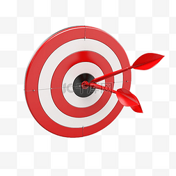 公司图表图片_白色红色目标与飞镖或箭头条形图