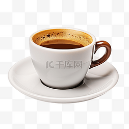孤立的浓咖啡咖啡杯