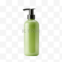 清洁剂背景图片_白色背景包装产品样机上的绿色化