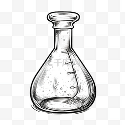 实验室玻璃烧瓶涂鸦