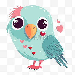 爱情鸟剪贴画可爱可爱的绿鹦鹉在