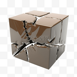 盒子侧面图图片_3d 损坏的送货箱