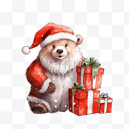 熊送圣诞礼物
