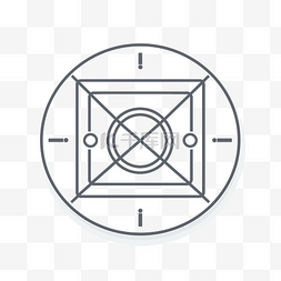 古庙或焦点空间中两个圆圈的线条