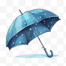 蓝色雨伞 向量