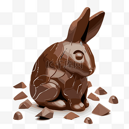復活節兔子图片_巧克力復活節兔子 向量