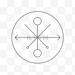 白色背景上圆圈中箭头的轮廓符号