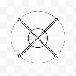 线和圆的设计图片_带有线条和星形的罗盘圆线设计的