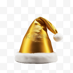 金色的圣诞老人帽子