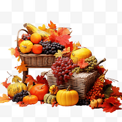 秋季户外水果和蔬菜
