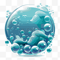 海洋氣泡 向量