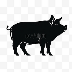 猪动物剪影