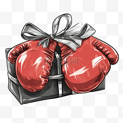 拳击插画主题的节礼日手套