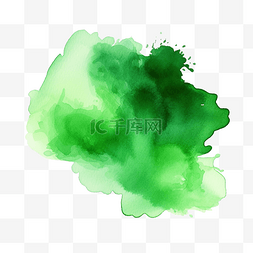 绿色水彩形状
