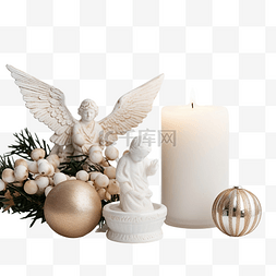復古桌子图片_圣诞布置与蜡烛