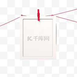 空白色卡图片_带有空白位置和回形针的相框旋转