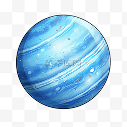 可爱行星图片_海王星行星插图