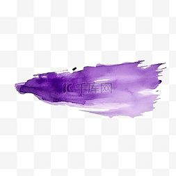 紫色水彩画笔描边