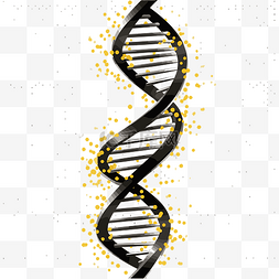 金色透明圆点图片_透明DNA 向量