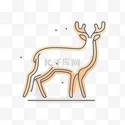彩色的鹿图片_桌面或移动设备的鹿线图标 向量