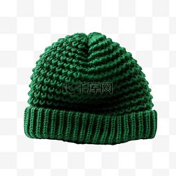 绿色豆豆帽无边帽