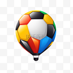 數字藝術图片_足球运动气球