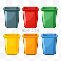 处理垃圾图片_颜色设置隔离的垃圾塑料箱