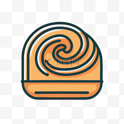 糖霜甜甜圈图片_上面有黄色糖霜的扭曲甜甜圈图标