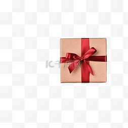 圣诞装饰品素材图片_有杉树枝和圣诞装饰品的礼品盒
