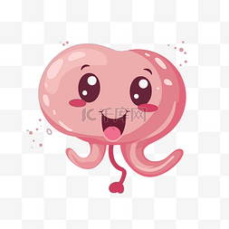 子宫剪贴画可爱的卡通人物章鱼 