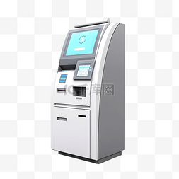 移动网络储蓄图片_Atm 手机上付款的 3d 插图是错误的