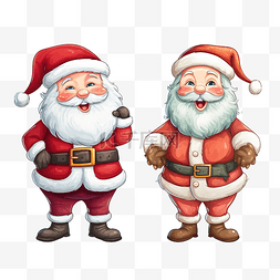 在圣诞节期间找到两张与圣诞老人