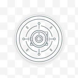 网页icon图标图片_带有传感器图标的圆圈，用于网页