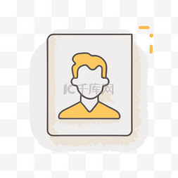 方块人物设计图片_带有橙色方块图标的人物角色 向