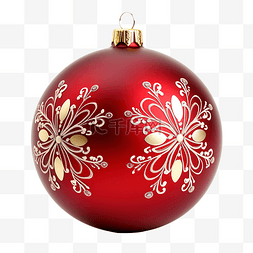 红色圣诞球背景图片_带装饰的红色圣诞球