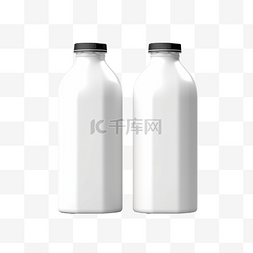 牛奶和水瓶包装样机