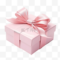 带粉色蝴蝶结的礼品盒