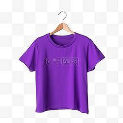 紫色背景卡片图片_紫色T恤带衣架