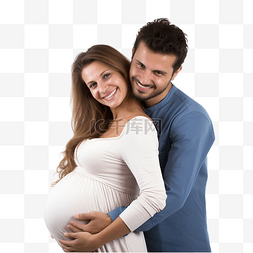对怀孕感到兴奋的幸福夫妻