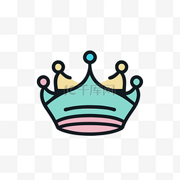 这个标志有一个粉红色的皇冠和蓝